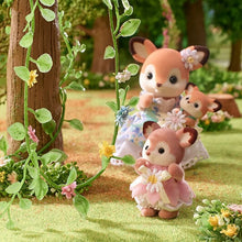 Load image into Gallery viewer, Sylvanian Deer Babies Floral Swing Set
