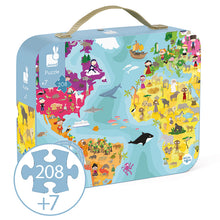 Load image into Gallery viewer, Janod Puzzle World Map 208 Pieces