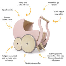 Load image into Gallery viewer, Kinderfeet Walker Pram - Rose
