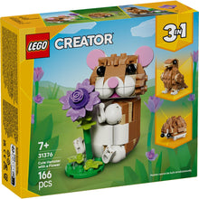 Load image into Gallery viewer, Lego Creator Cute Hamster with a Flower 31376
