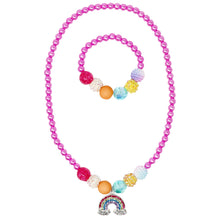 Load image into Gallery viewer, Pink Poppy Rainbow Colour Blast Necklace & Bracelet Set
