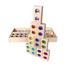 Load image into Gallery viewer, Papoose Wooden Full Double Gem Set of Blocks