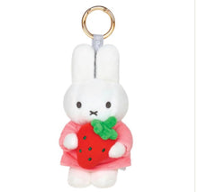 Load image into Gallery viewer, Plush Miffy Keyring with a Strawberry