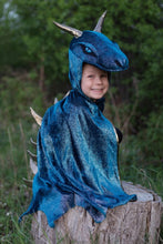 Load image into Gallery viewer, Great Pretenders Teal & Gold Starry Night Dragon Cape