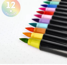 Load image into Gallery viewer, Legami Set of 12 Brush Markers - Pastel