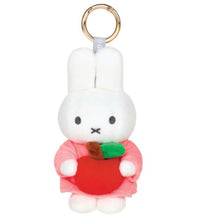 Load image into Gallery viewer, Plush Miffy Keyring with an Apple