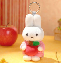 Load image into Gallery viewer, Plush Miffy Keyring with an Apple