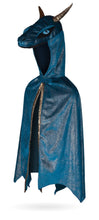 Load image into Gallery viewer, Great Pretenders Teal & Gold Starry Night Dragon Cape