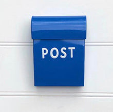 Load image into Gallery viewer, Blue Post Box Small – Mini Metal Post Box