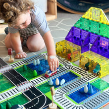Load image into Gallery viewer, Learn & Grow Magnetic Tile Toppers - Train Tracks 36 piece