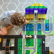 Load image into Gallery viewer, Learn & Grow Magnetic Tile Toppers - Train Tracks 36 piece
