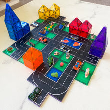 Load image into Gallery viewer, Learn & Grow Magnetic Tile Toppers - Roads 40 pack