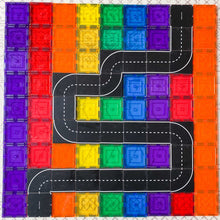 Load image into Gallery viewer, Learn & Grow Magnetic Tile Toppers - Roads 40 pack