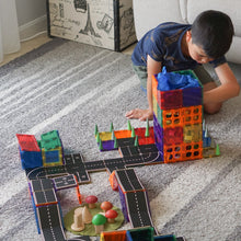 Load image into Gallery viewer, Learn & Grow Magnetic Tile Toppers - Roads 40 pack
