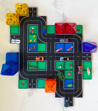 Load image into Gallery viewer, Learn & Grow Magnetic Tile Toppers - Roads 40 pack