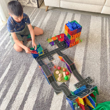 Load image into Gallery viewer, Learn & Grow Magnetic Tile Toppers - Roads 40 pack