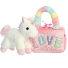 Load image into Gallery viewer, Fancy Pals Unicorn in Love Bag