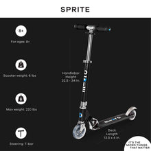Load image into Gallery viewer, Micro Sprite Scooter Black