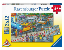 Load image into Gallery viewer, Ravensburger 2 X 12 Road Works Puzzle
