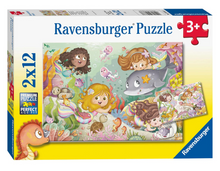Load image into Gallery viewer, Ravensburger Fairies & Mermiads Puzzle 2 X 12