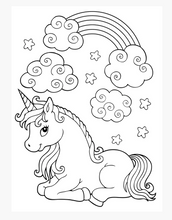 Load image into Gallery viewer, Unicorns Colouring Book