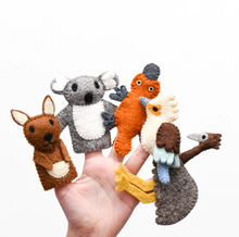 Load image into Gallery viewer, Tara Treasures Felt Finger Puppet Set Australian Animals