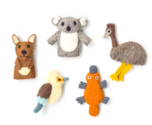 Load image into Gallery viewer, Tara Treasures Felt Finger Puppet Set Australian Animals