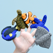 Load image into Gallery viewer, Felt Finger Puppet Set Coral Reef