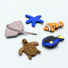 Load image into Gallery viewer, Felt Finger Puppet Set Coral Reef