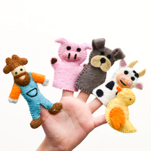 Load image into Gallery viewer, Tara Treasures Felt Finger Puppet Set Old MacDonald