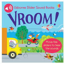 Load image into Gallery viewer, Usborne Slider Sound Book Vroom!