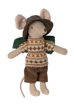 Load image into Gallery viewer, Maileg Happy Camper Single Tent with Hiker Mouse Big Brother