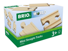 Load image into Gallery viewer, Brio Mini Straight Tracks 4 Pieces 33333