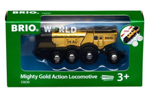 Load image into Gallery viewer, Brio Mighty Gold Action Locomotive 33630