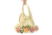 Load image into Gallery viewer, Wooden Vegetable 7 Piece Set in Cotton Sring Shopping Bag