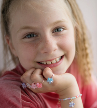 Load image into Gallery viewer, Great Pretenders Shimmer Flower Rings 5 Pack