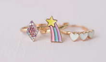 Load image into Gallery viewer, Great Pretenders Heart Star Rings 3 Pack