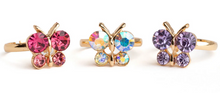 Load image into Gallery viewer, Great Pretenders Buuterfly Rings 3 Pack