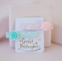 Load image into Gallery viewer, Great Pretenders Glitter Rosette Hair Clip

