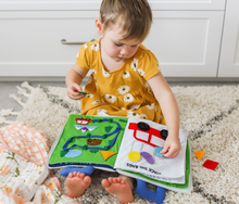 Load image into Gallery viewer, Curious Columbus Fabric Quiet Book - Away We Go