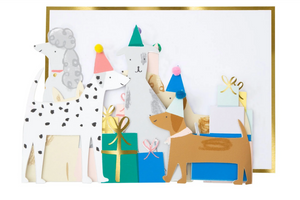 Birthday Card Dog Party Concertina