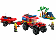 Load image into Gallery viewer, Lego City 4x4 Fire Truck with Rescue Boat 60412