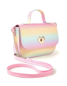 Pastel Rainbow Glitter Mini Satchel Bag
