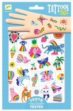 Load image into Gallery viewer, Djeco Rainbow Temporary Tattoos