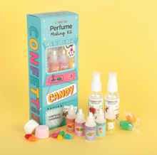 Load image into Gallery viewer, Confetti Blue Candy Scented Perfume Making Kit