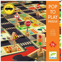 Load image into Gallery viewer, Djeco City Road Puzzle 24 Piece