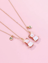 Load image into Gallery viewer, Best Friends Forever Necklace Set Buuny
