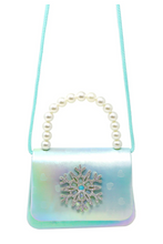 Load image into Gallery viewer, Pink Poppy Snowflake Handbag