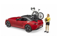 Load image into Gallery viewer, Bruder Leisure Time Roadster with 1 Road Bike & Cyclist