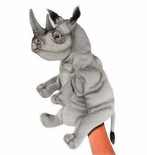 Load image into Gallery viewer, Hansa Rhinocerous Puppet